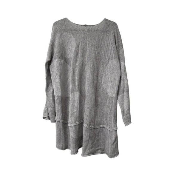 Skif Gray Happy Circle Artsy Lagenlook Hemp Handcrafted Tunic Pullover Womens OS - Picture 4 of 6